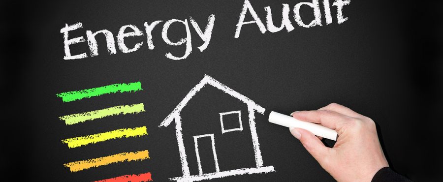 Energy Audit on chalkboard